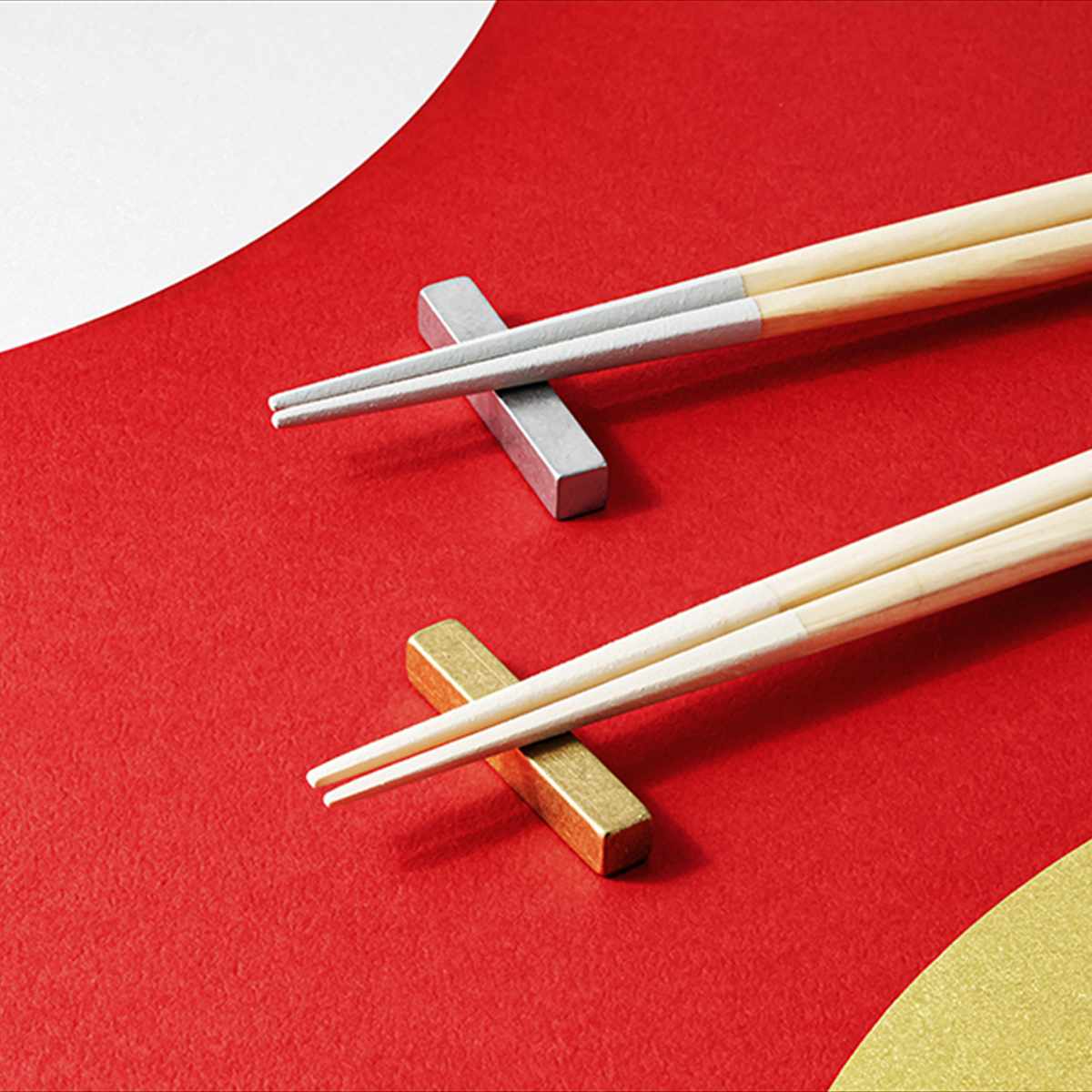 箸置き ハレとケ 燕三条 角 （ 箸置 日本製 ステンレス 真鍮 金 銀 箸