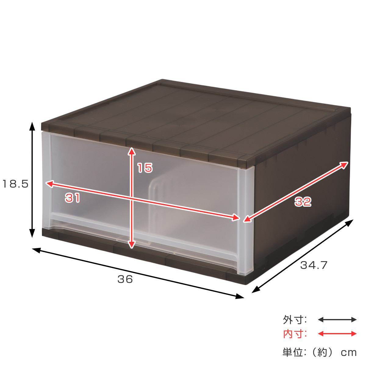 サンコープラスチック 収納ケース 引出し Brio ワイド CDワイドケース