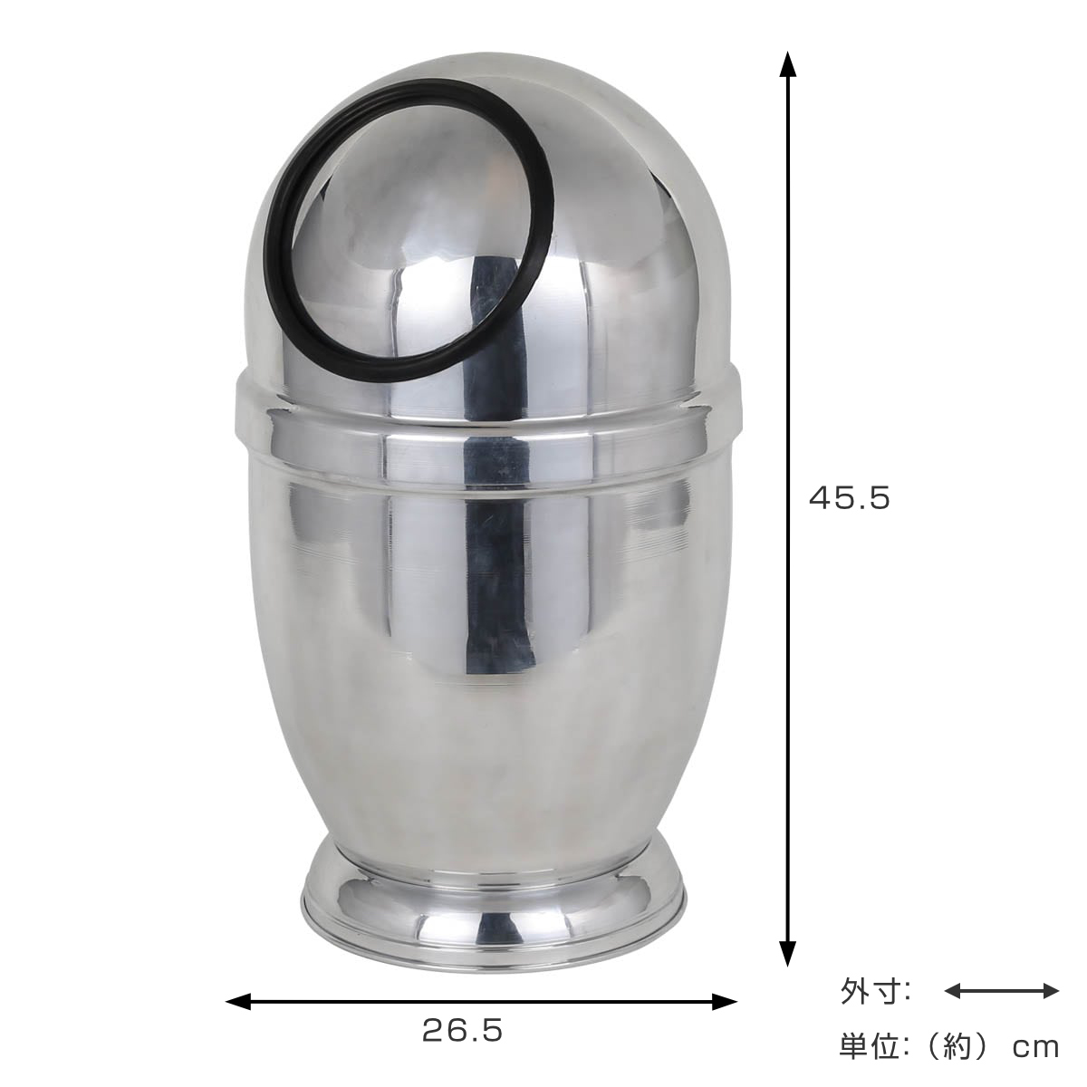 DULTON（ダルトン） ゴミ箱 9.5L アルミニウム 宇宙 ミラー仕上げ フタ
