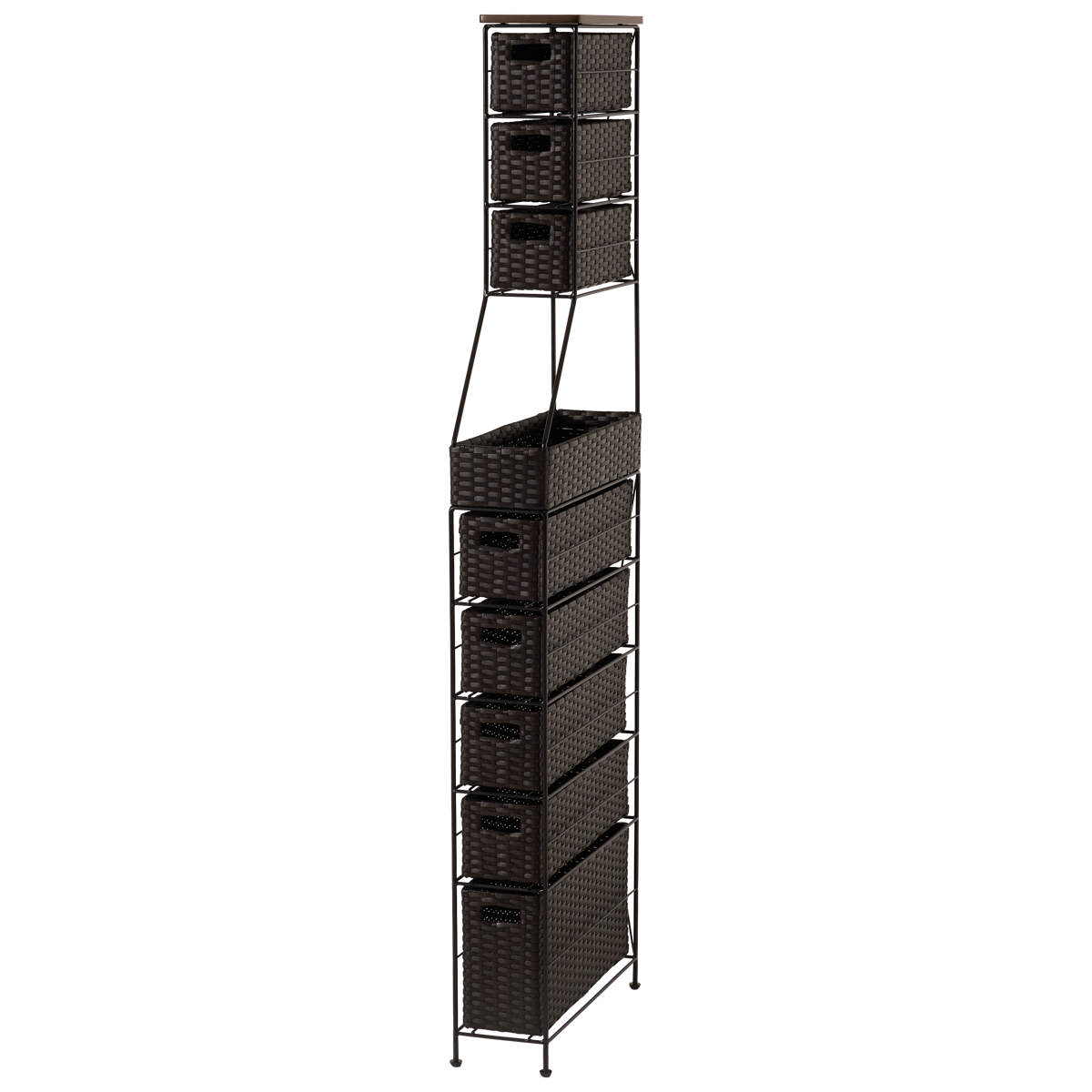 HAGiHARA（萩原） ランドリーチェスト 幅15cm 8段 スリム 引き出し