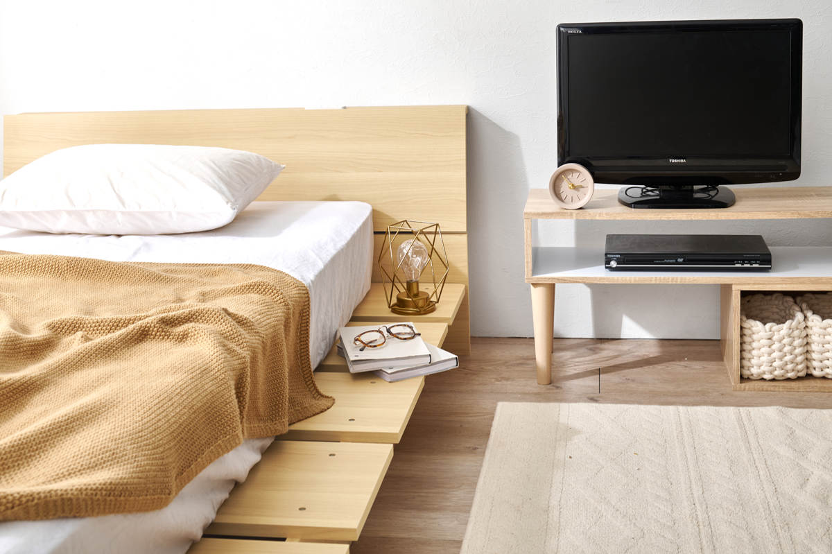 HAGiHARA（萩原） ローベッド シングル 幅120cm ステージベッド