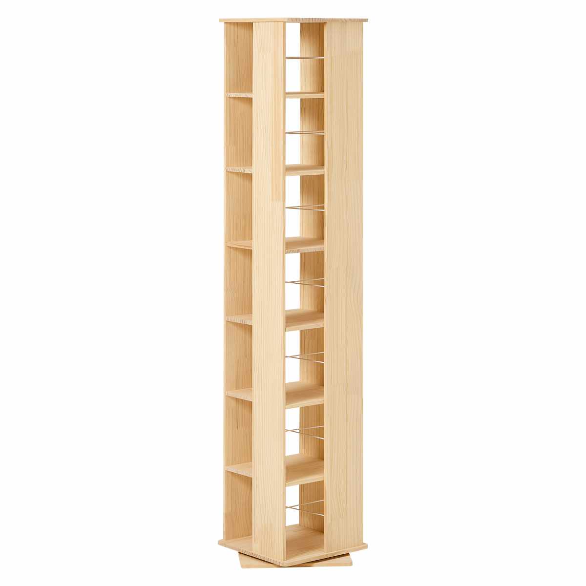 回転式 コミックラック 7段 幅46.5cm 完成品 パイン材 （ 本棚 ラック