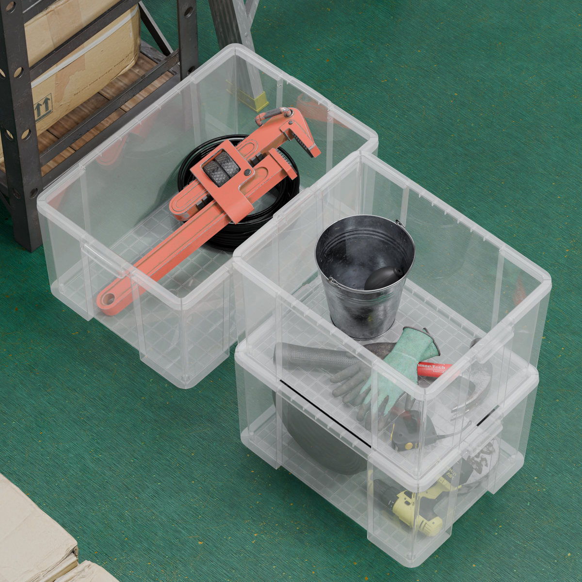 天馬 収納ボックス ロックス BOX 530M 大容量 幅38×奥行52×高さ23cm