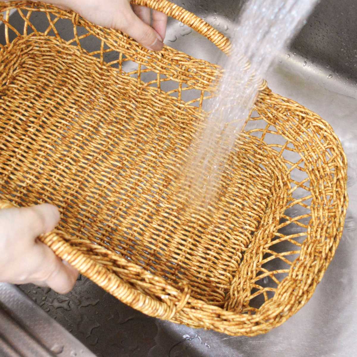 かご 洗える ルル バスケット パニエ （ 幅37×奥行27×高さ12cm 洗える