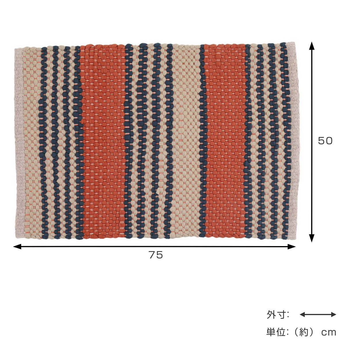 DULTON（ダルトン） 玄関マット 室内 コットン チンディマット 50×75cm