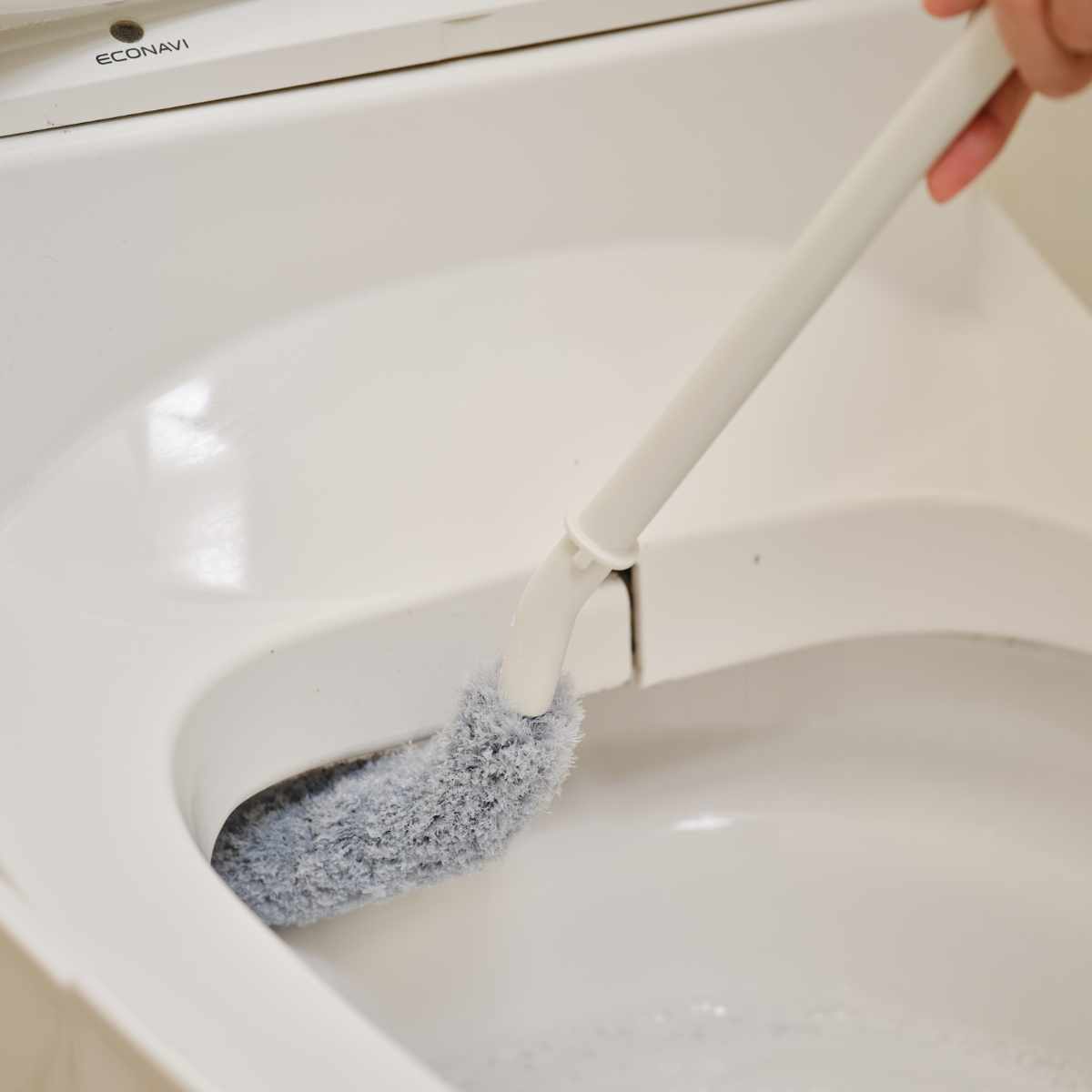 山崎産業 トイレブラシ バスボンくん ケース付き 奥まで洗いやすい