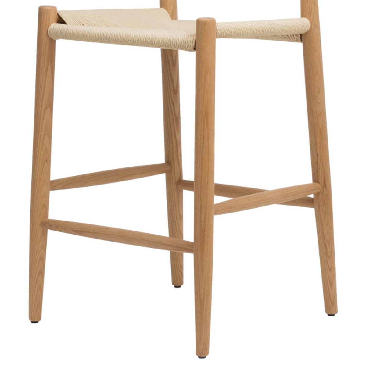 カウンターチェア 座面高65cm ペーパーコード レッドオーク スツール