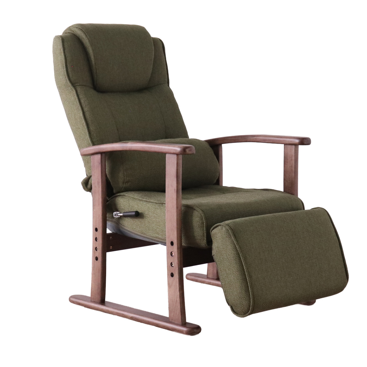 高座椅子 ハイバック フットレスト付 座面3段階調整 ポケットコイル