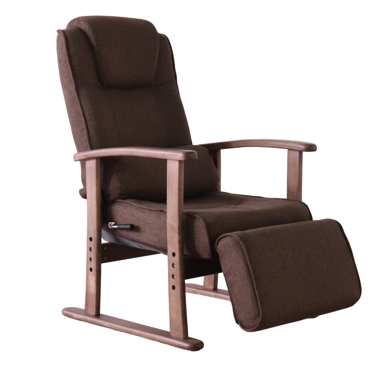 高座椅子 ハイバック フットレスト付 座面3段階調整 ポケットコイル