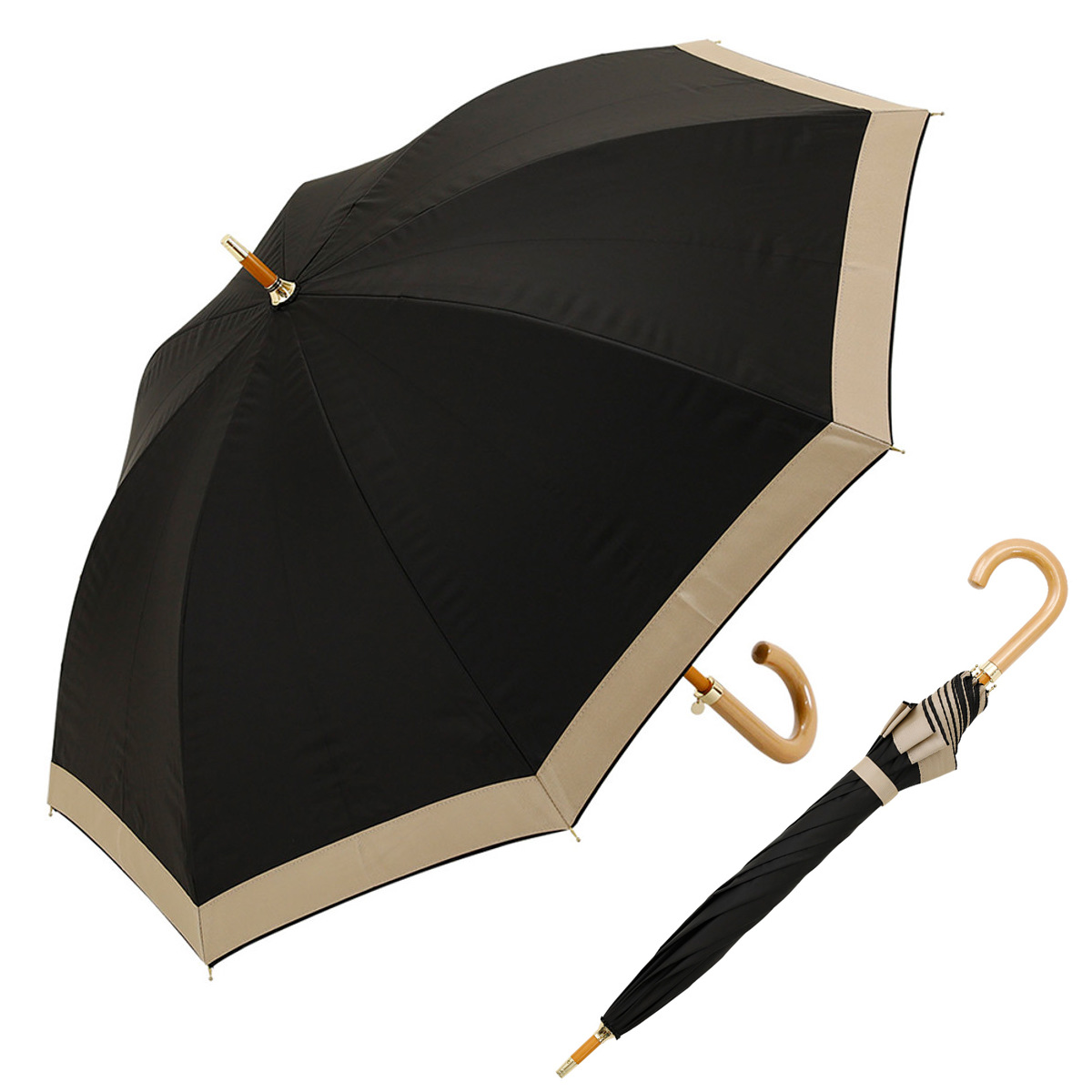長傘 centelleo 晴雨兼用 グログラン リボン パラソル 手開き式 50cm
