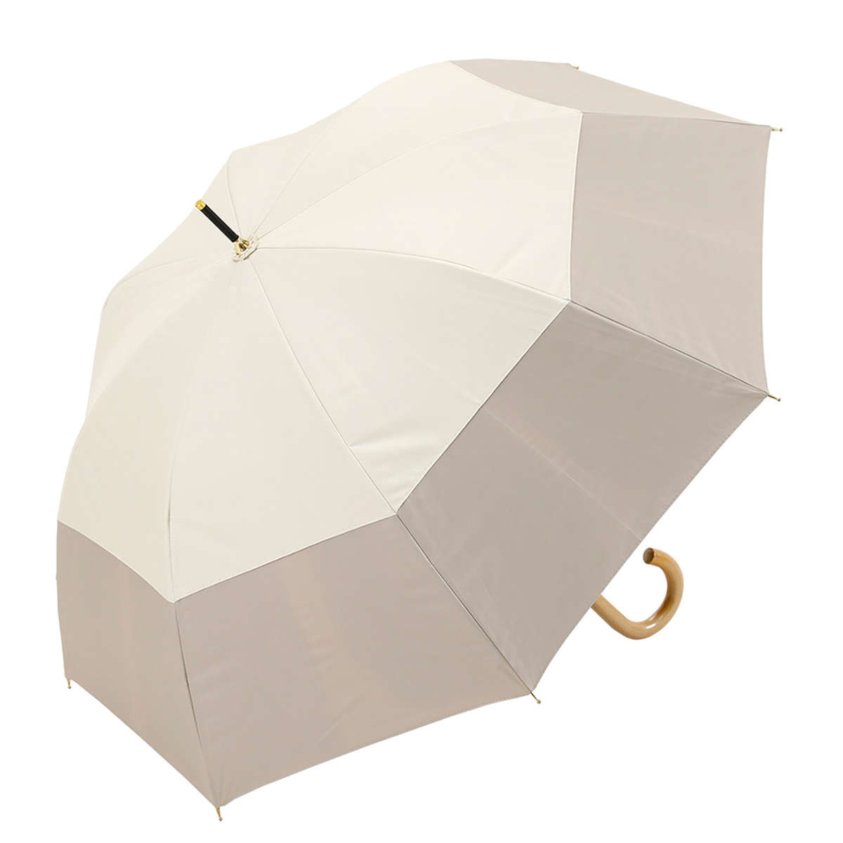 長傘 centelleo 晴雨兼用 バイカラー パラソル 手開き式 50cm （ 傘