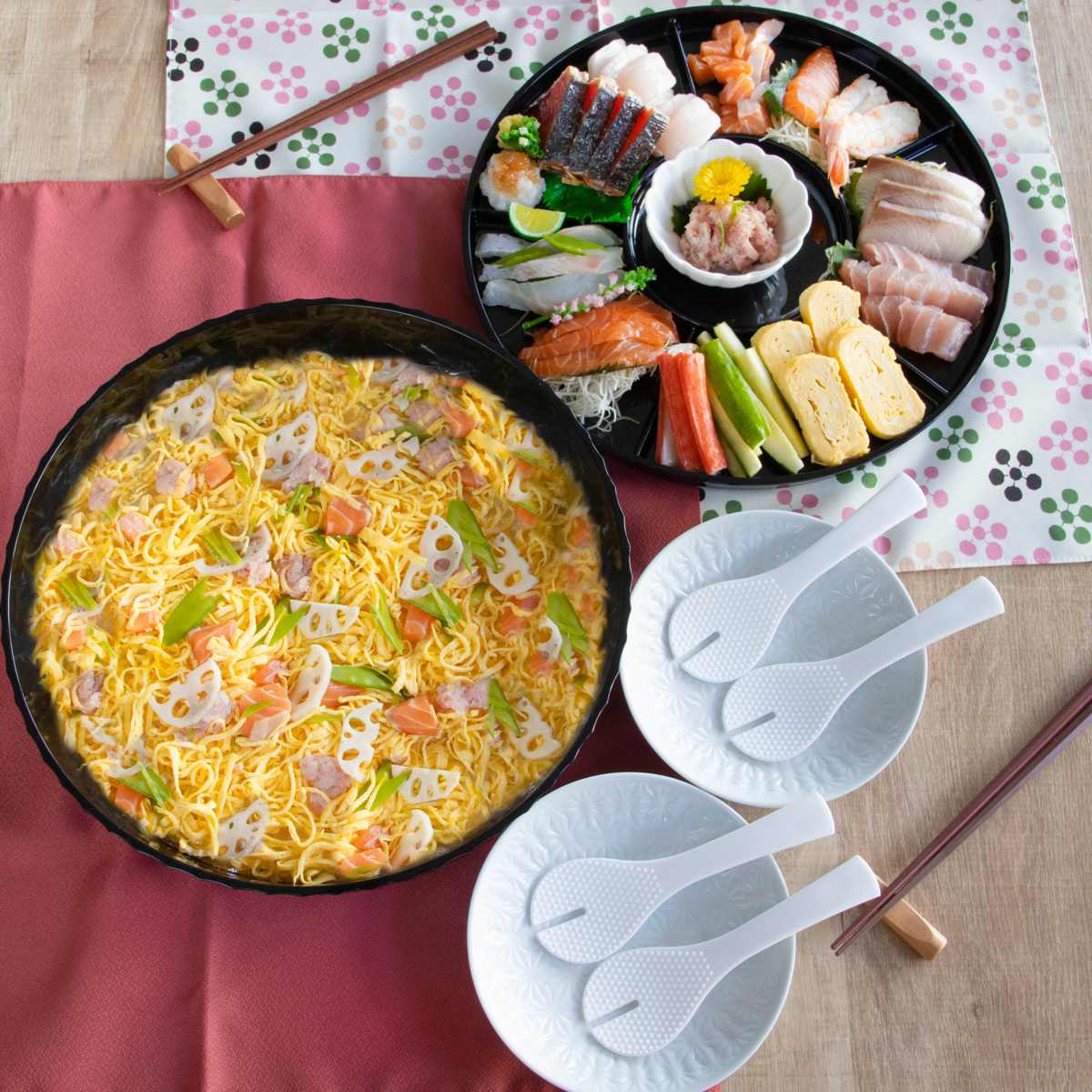 パール金属 寿司桶 おウチで楽しい プラスチック 手巻き・ちらし寿司