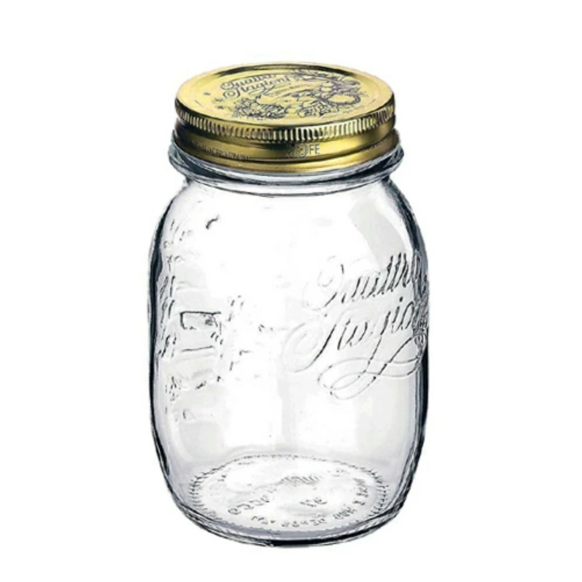 イタリア製　ガラスジャー　大 Bormioli Rocco（ボルミオリロッコ） ガラス瓶 500ml Q.S.JAR 500cc