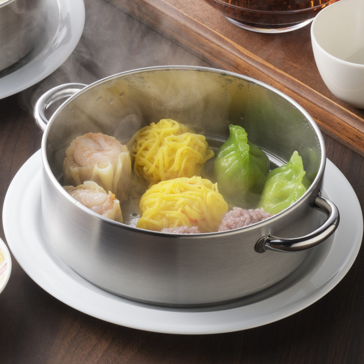 ヨシカワ 飲茶蒸し鍋 16cm 2段 IH対応 ステンレス製 日本製 菰田欣也