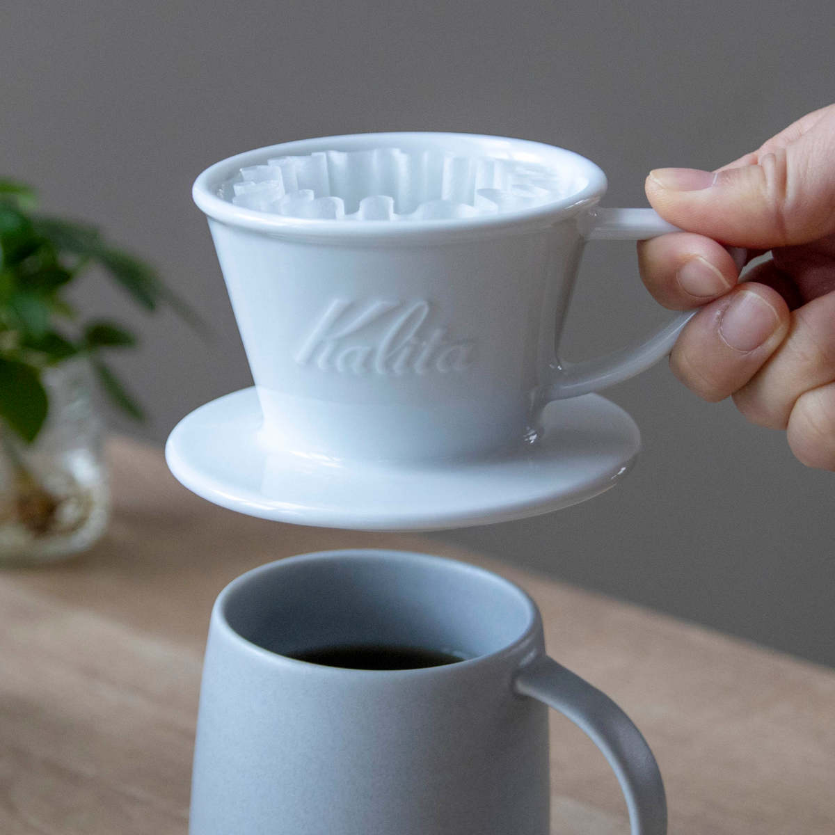 Kalita（カリタ） HA155 ドリッパー ウェーブ （ 1〜2人用 磁器 波佐見
