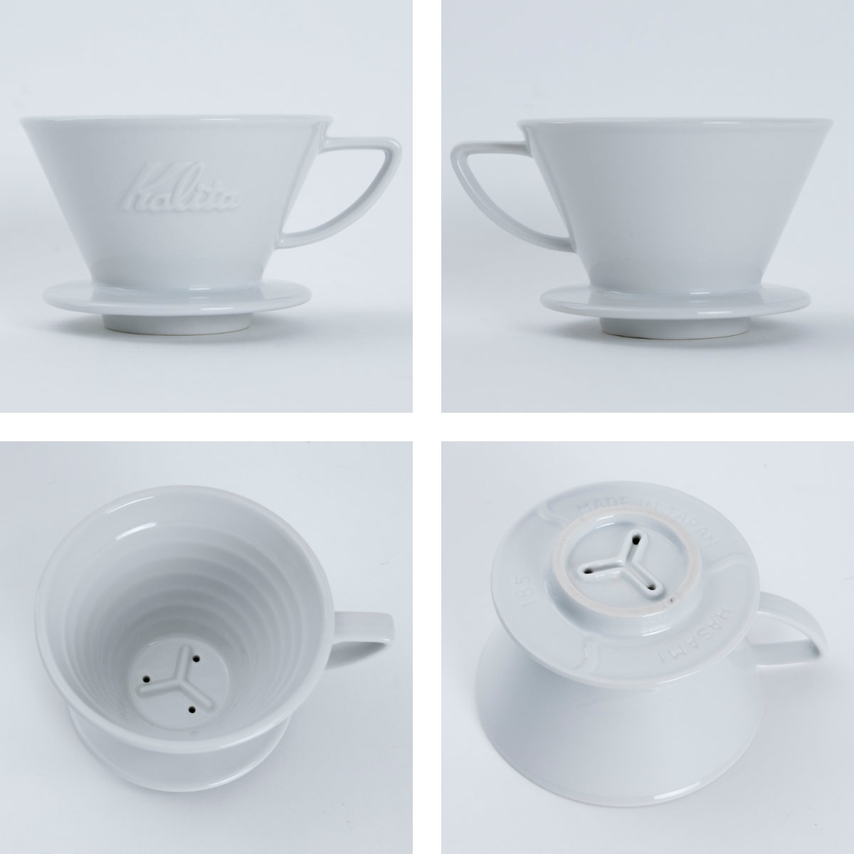Kalita（カリタ） HA185 ドリッパー ウェーブ （ 2〜4人用 磁器 波佐見