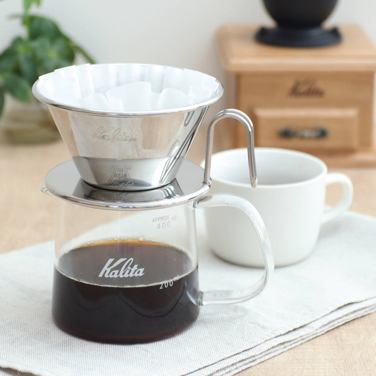 Kalita（カリタ） ドリッパー WDS-185 （ 2〜4人用 ステンレス 日本製