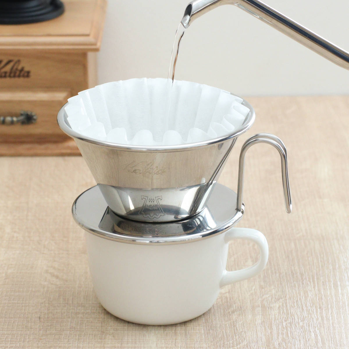 ガリタ コップ Kalita（カリタ） ドリッパー WDS-185 （ 2〜4人用 ステンレス 日本製