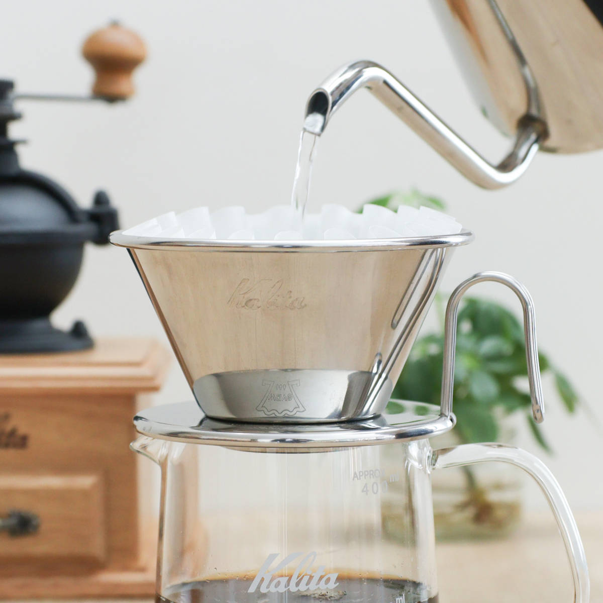 Kalita（カリタ） ドリッパー WDS-185 （ 2〜4人用 ステンレス 日本製
