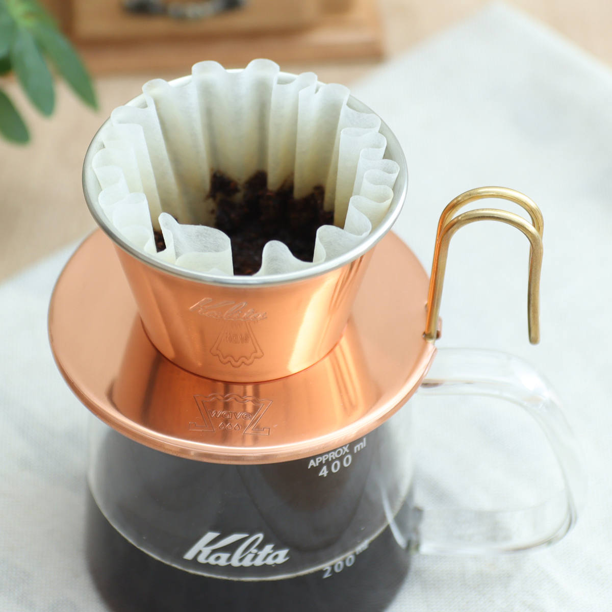 Kalita（カリタ） ドリッパー WDC-155 （ 1〜2人用 銅製 日本製 三つ穴
