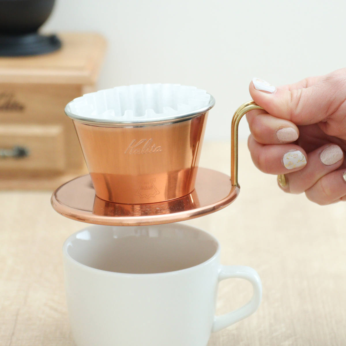 Kalita（カリタ） ドリッパー WDC-155 （ 1〜2人用 銅製 日本製 三つ穴