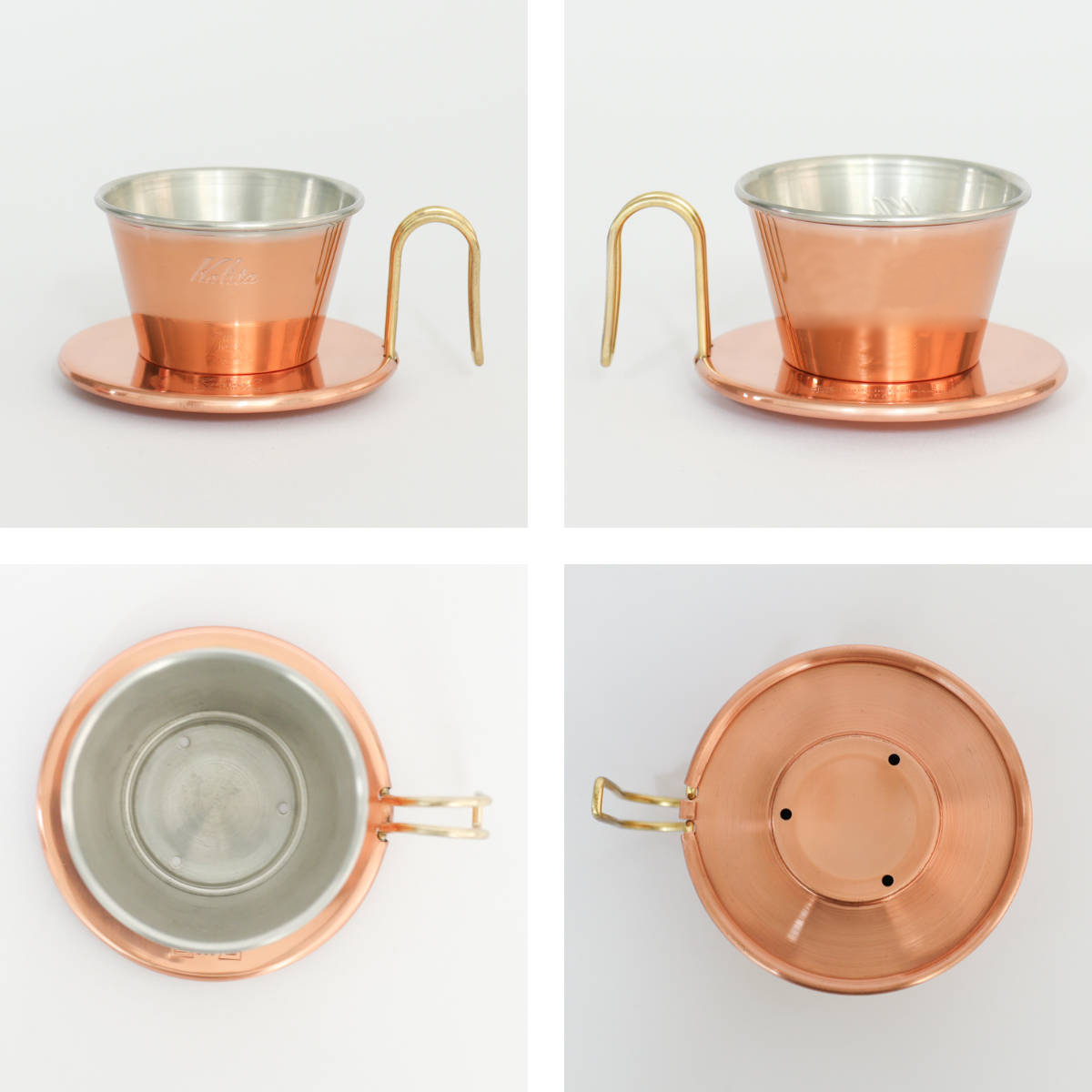 Kalita（カリタ） ドリッパー WDC-155 （ 1〜2人用 銅製 日本製 三つ穴
