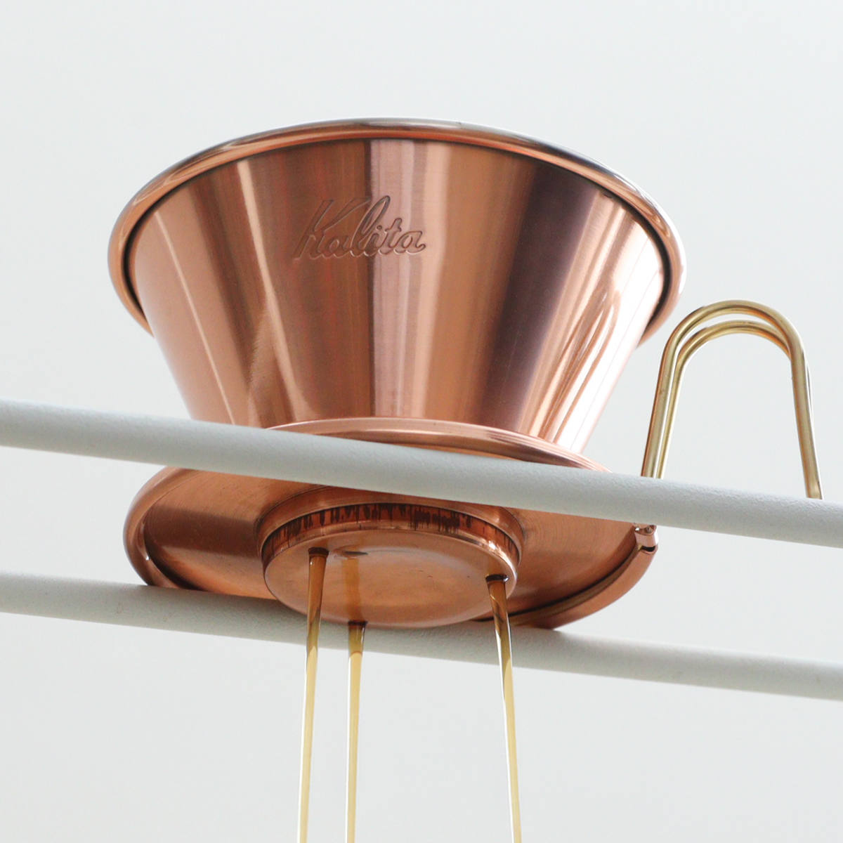 カタチ製作所　ドリッパー Kalita（カリタ） ドリッパー WDC-185 （ 2〜4人用 銅製 日本製 三つ穴