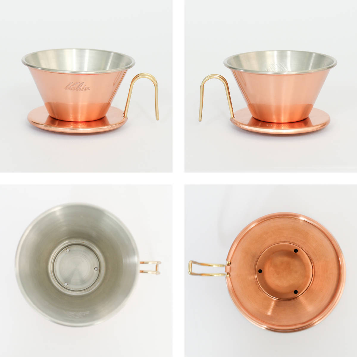 Kalita（カリタ） ドリッパー WDC-185 （ 2〜4人用 銅製 日本製 三つ穴