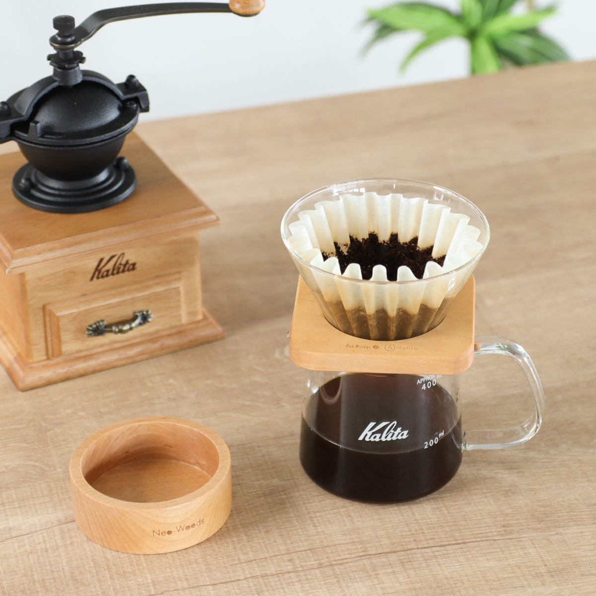 Kalita（カリタ） ドリッパー WDG-185 角型セット （ 2〜4人用 ガラス