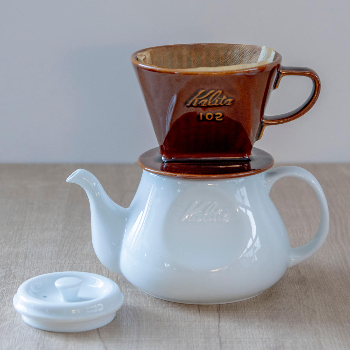 Kalita（カリタ） ドリッパー 102-ロト ブラウン （ 2〜4人用 陶器 三