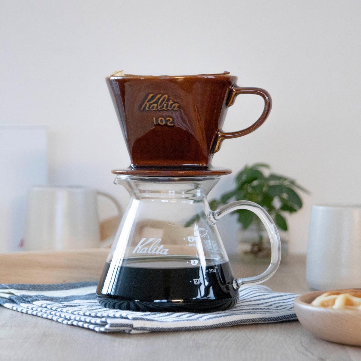 Kalita（カリタ） ドリッパー 102-ロト ブラウン （ 2〜4人用 陶器 三