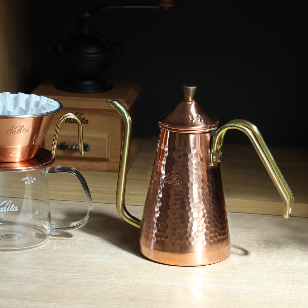 【新品未使用】カリタ TUBAME ドリップポット700CUW 銅製 燕三条製 Kalita（カリタ） コーヒーケトル 700ml ドリップポット スリム 700CU