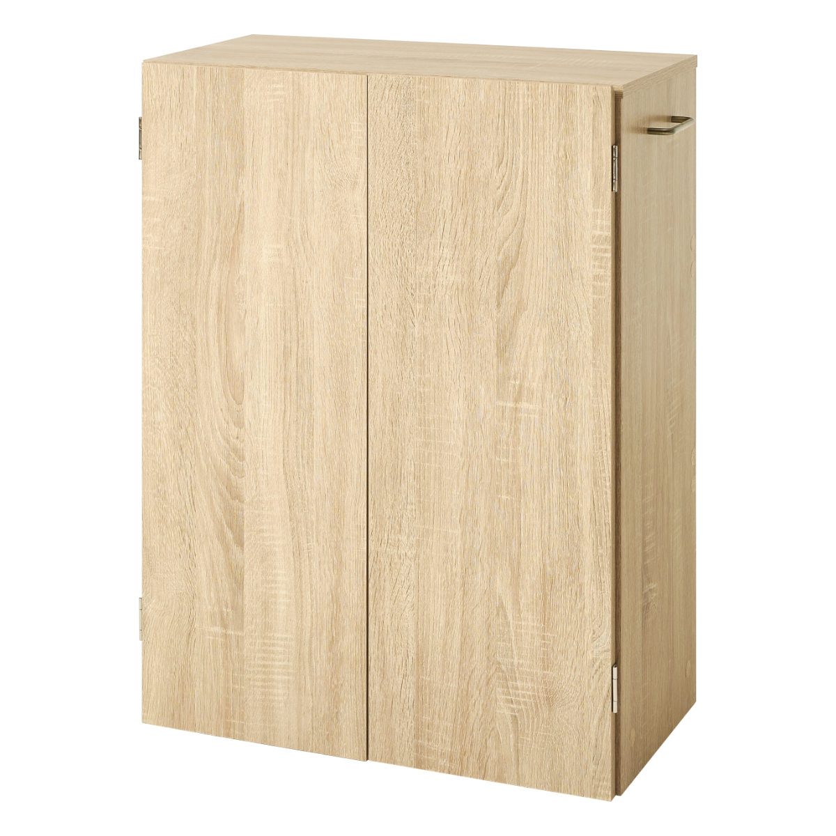 HAGiHARA（萩原） 本棚 扉付き 幅60cm 隠せる キャスター付 可動棚