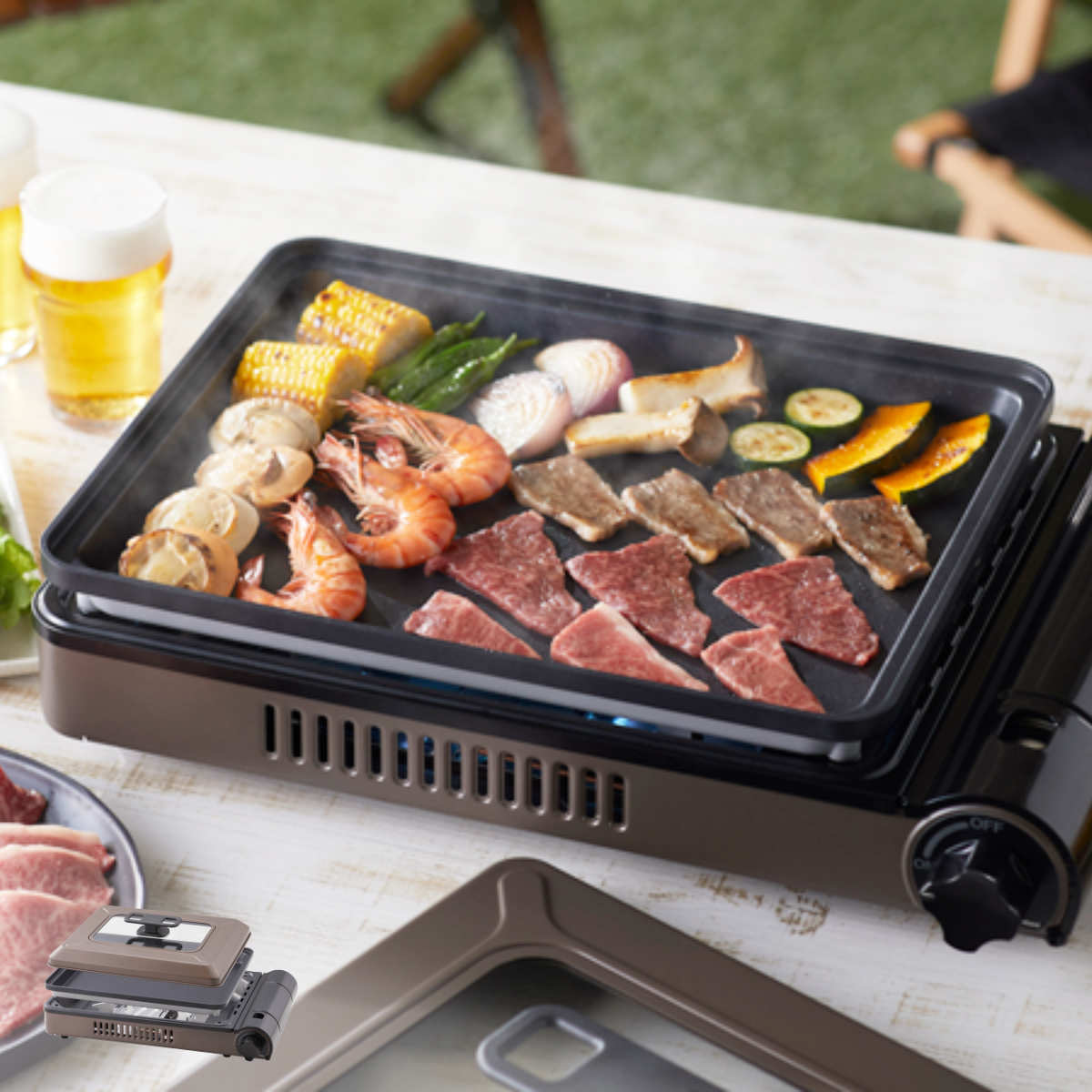 Iwatani ホットプレート カセットコンロ付き 焼き上手さんベータ