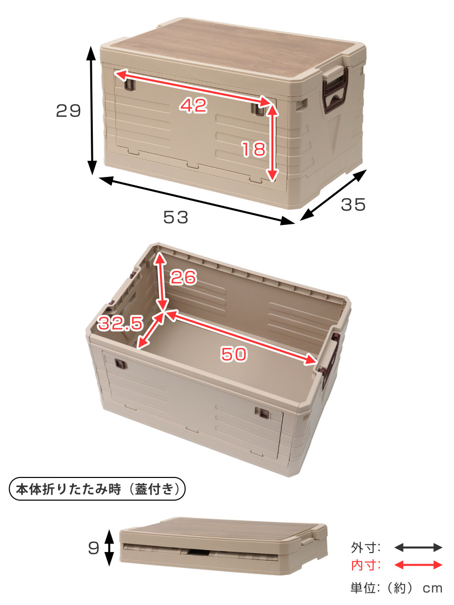 コンテナボックス　Mサイズ 天板付コンテナボックス M 収納ボックス （ 収納ケース 収納 ボックス