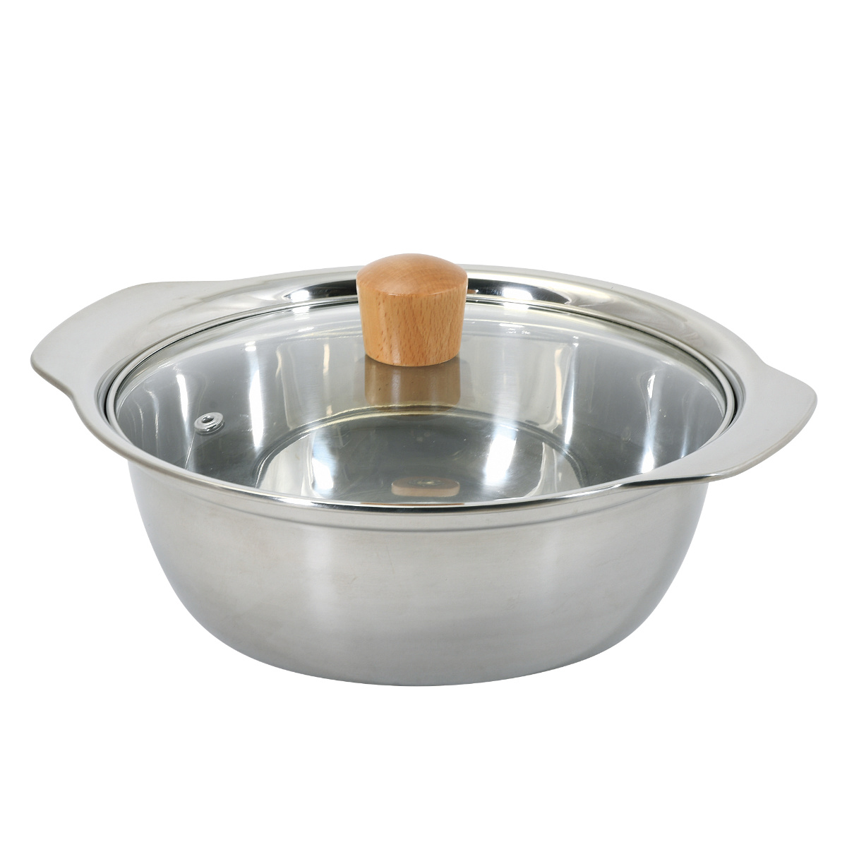 パール金属 よせ鍋 22cm IH対応 和楽庵 ガラス蓋付き ステンレス製