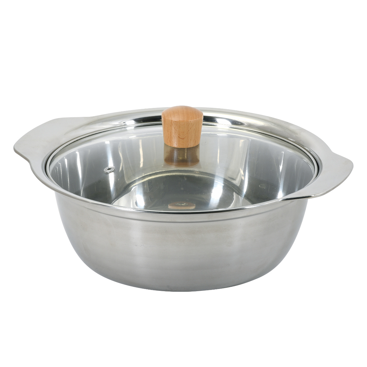 パール金属 よせ鍋 26cm IH対応 和楽庵 ガラス蓋付き ステンレス製