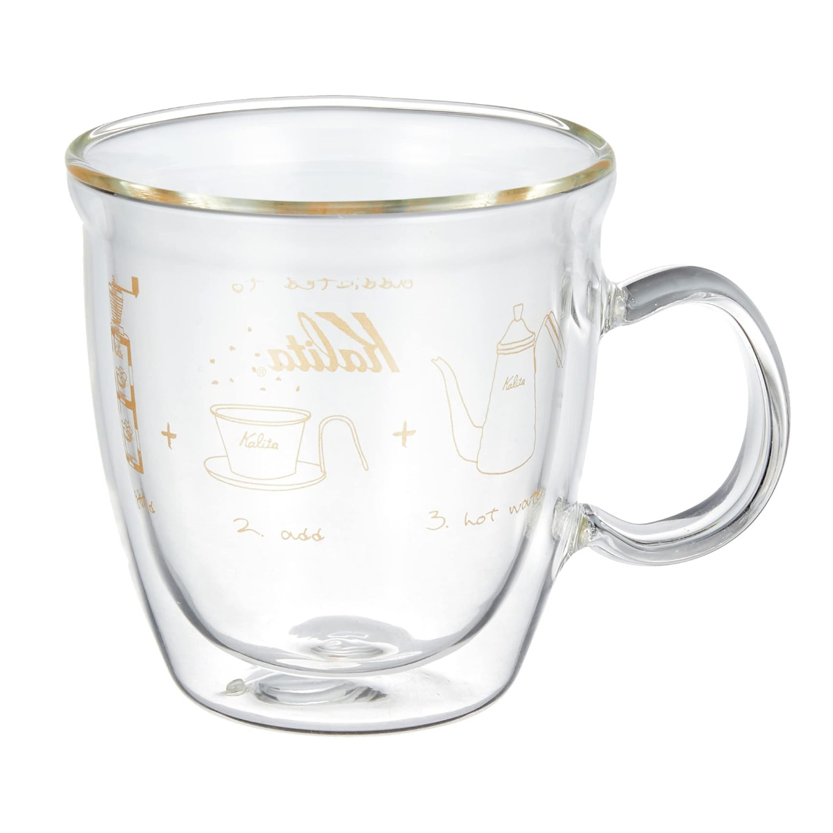ガリタ コップ Kalita（カリタ） マグカップ 240ml ダブルウォールマグ S G （ ガラス