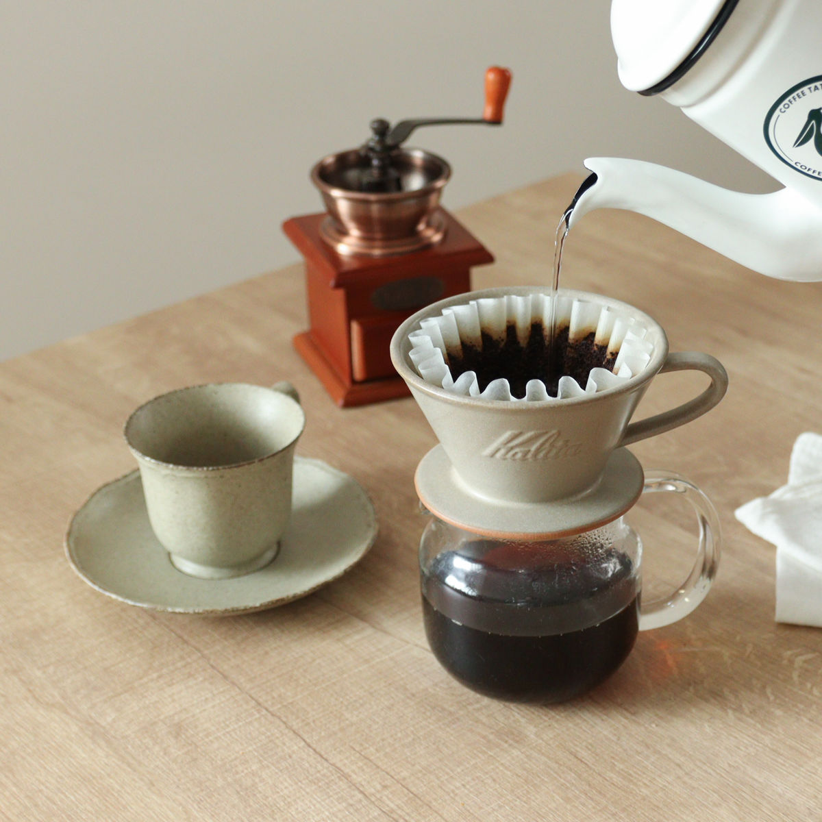 Kalita（カリタ） ドリッパー MI 185 （ 2〜4人用 日本製 陶器 美濃焼