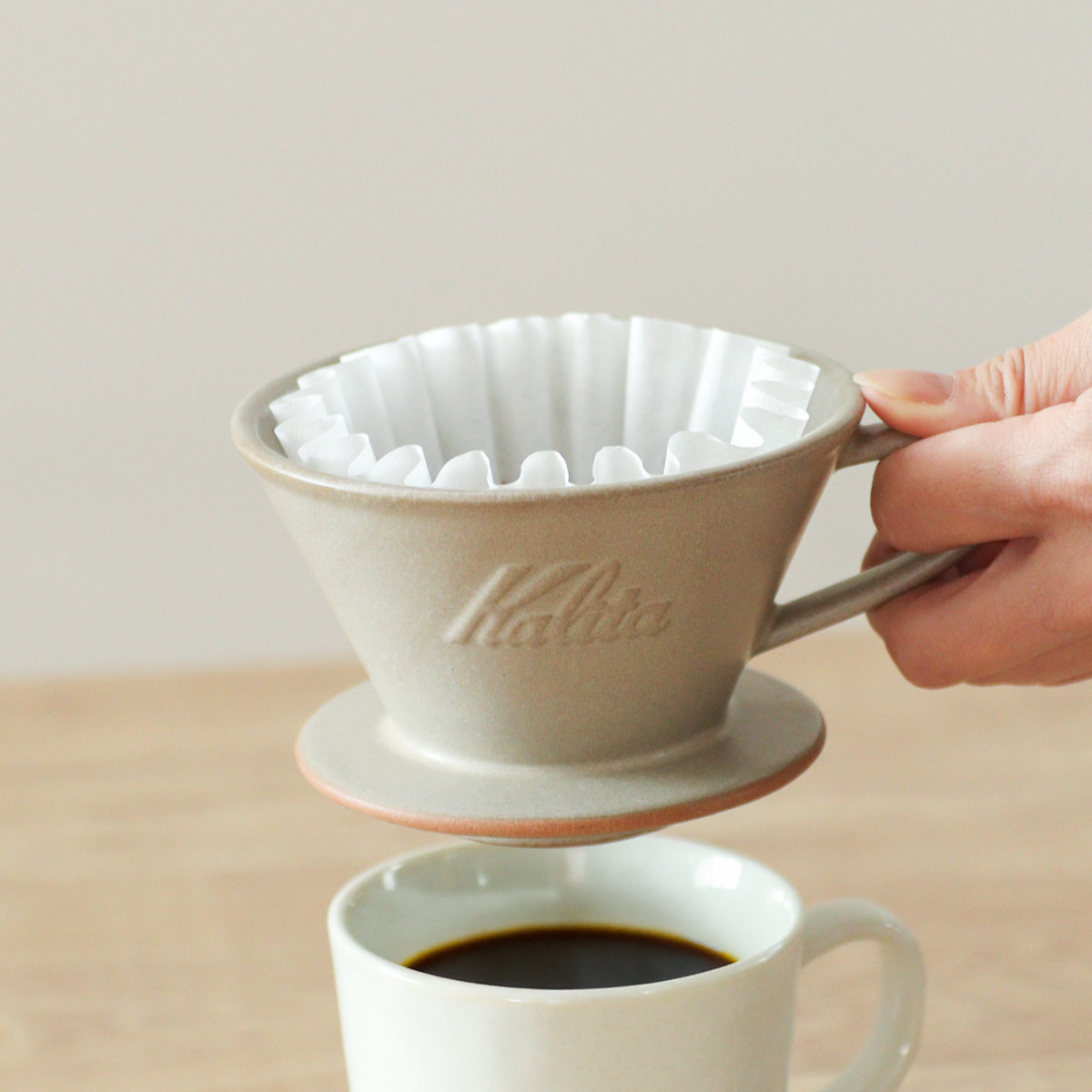 Kalita（カリタ） ドリッパー MI 185 （ 2〜4人用 日本製 陶器 美濃焼