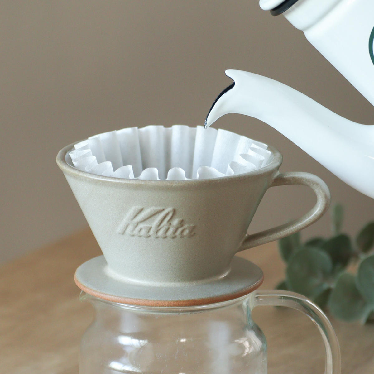 Kalita（カリタ） ドリッパー MI 185 （ 2〜4人用 日本製 陶器 美濃焼