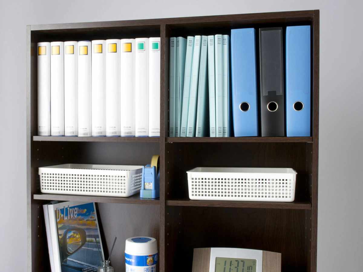 本棚 幅75cm 2列6段 可動棚 大量収納ラック （ ラック 収納 シェルフ