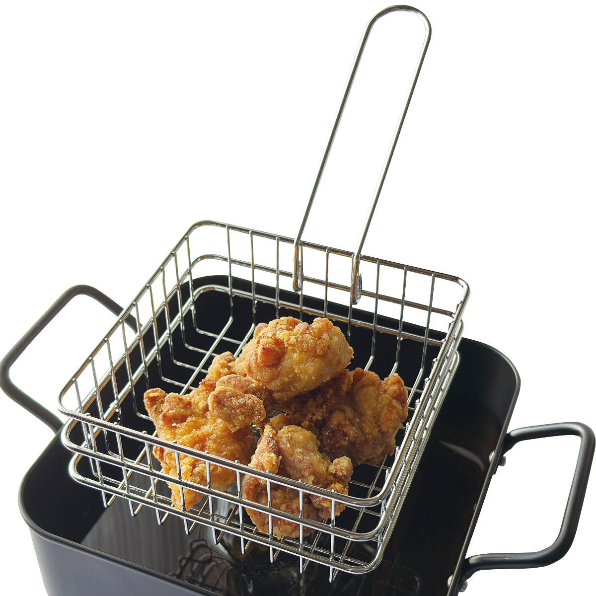 角型揚げざる 16cm ステンレス製 サクッと専科 （ フライヤー 揚げ物用