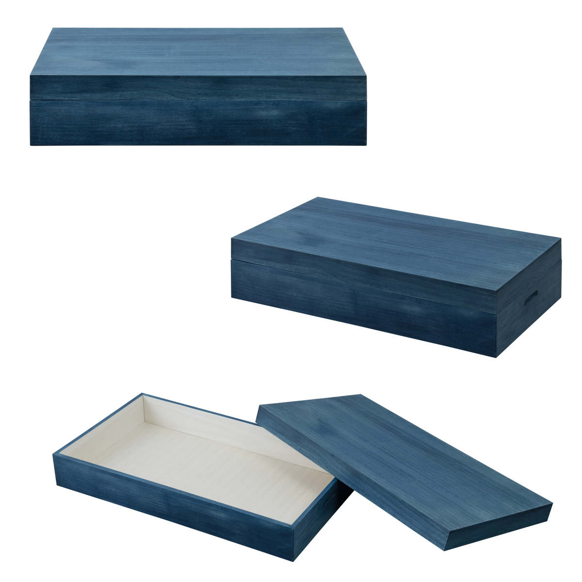 桐 衣装ケース 幅74cm 藍染め デニム 日本製 （ 桐箱 天然木 藍