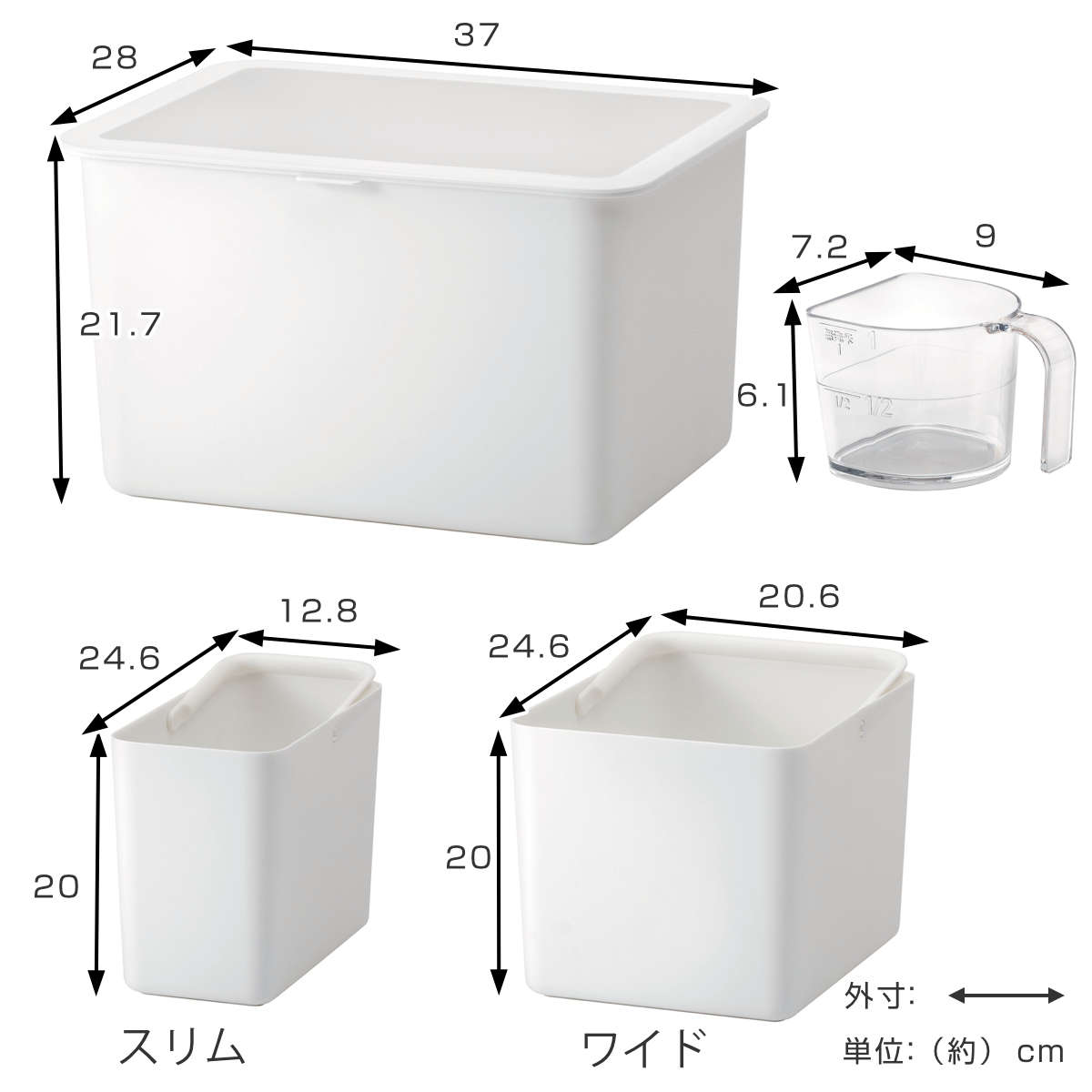 米びつ 3kg 5kg 10kg Pantry...の詳細画像3