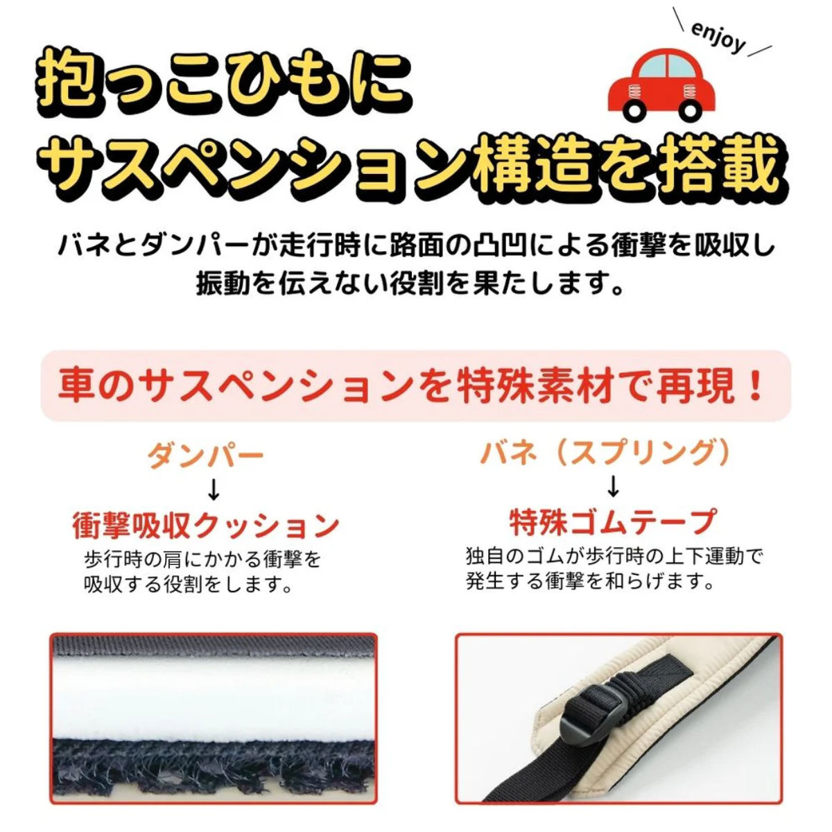 抱っこ紐 ユーモベビー サイドキャリー ちょい...の詳細画像5