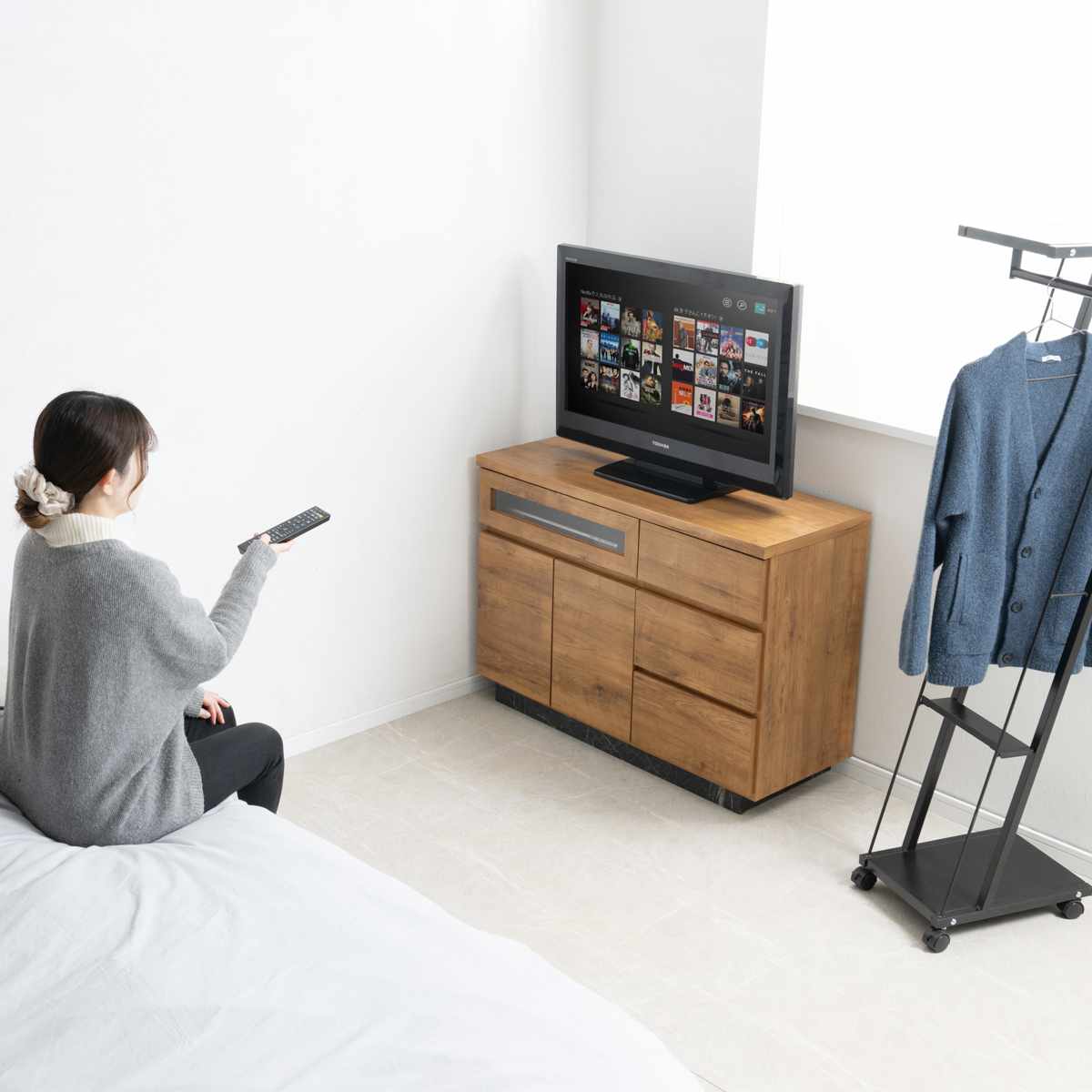 テレビボード ハイタイプ 幅100cm 40インチ対応 日本製 完成品 テレビボード ハイタイプ 幅100cm 40インチ対応 日本製 完成品