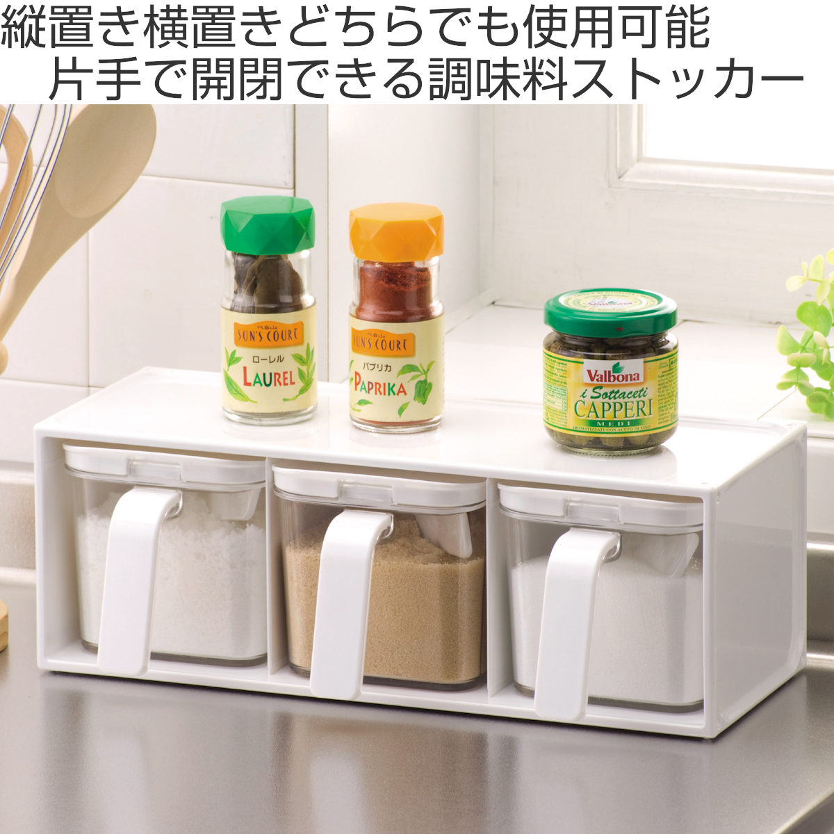 パール金属 調味料ラック 保存容器 クローブ 調味料ストッカー 3個組