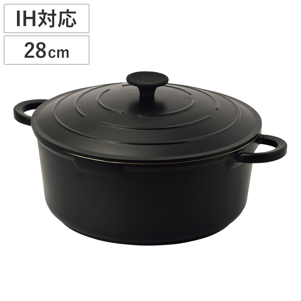 両手鍋 28cm IH対応 セラミック加工 無水調理 （ ガス火対応 両手なべ