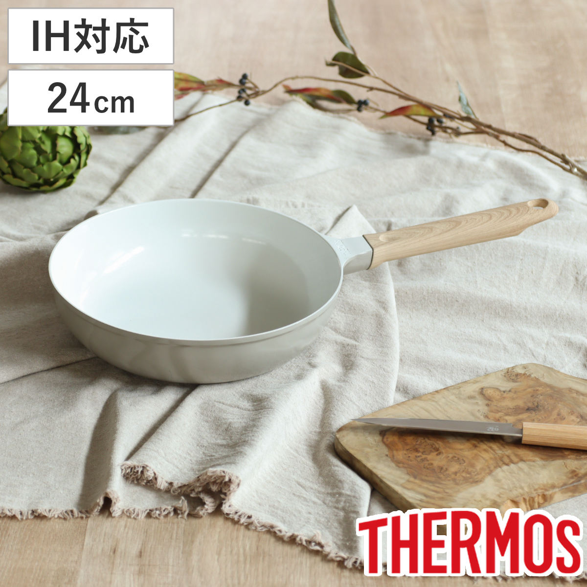 THERMOS（サーモス） フライパン 28cm 深型 IH対応セラプロテクト